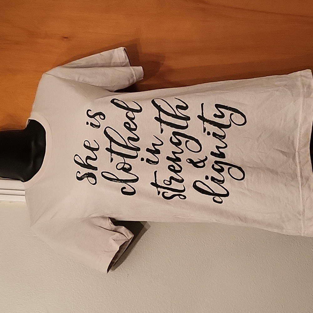 Womens "She Is Clothed In Strength & Dignity" Short Sleeve T-shirt